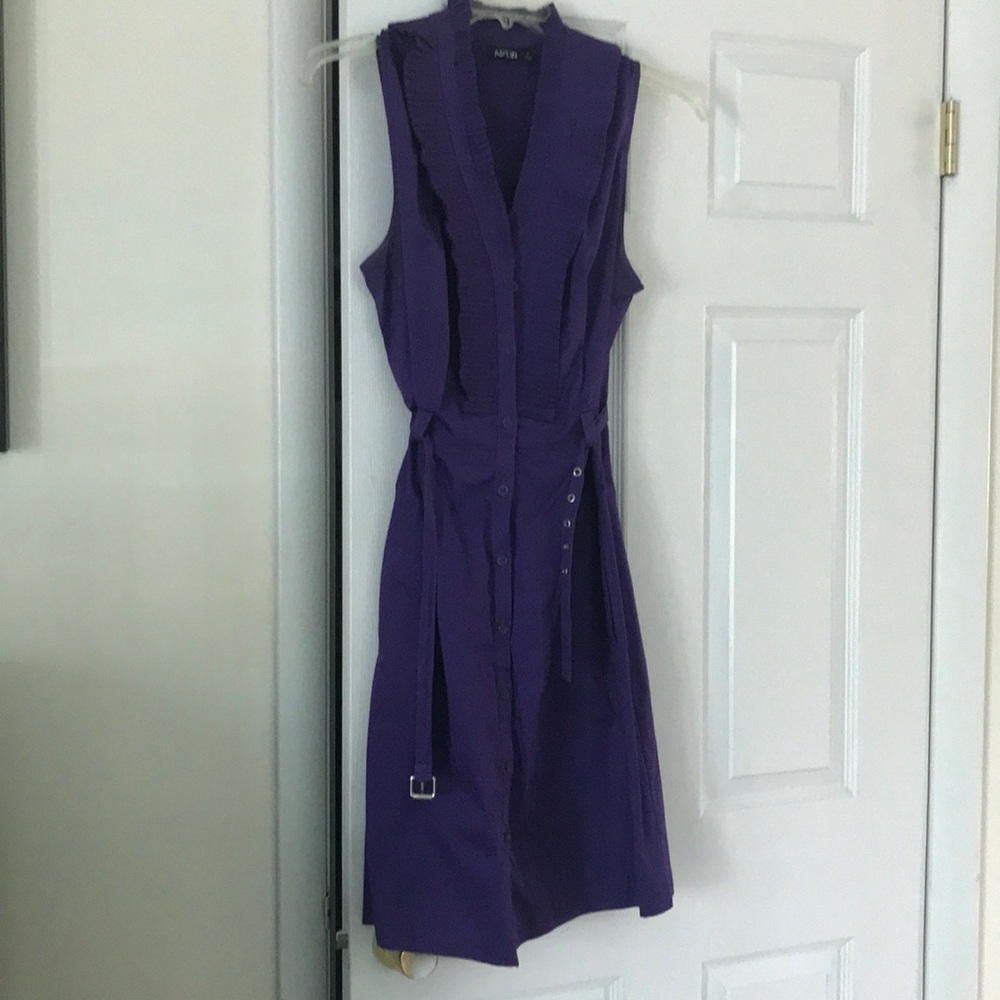 Perfect Purple Button Up Dress